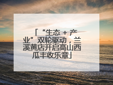 “生态 + 产业”双轮驱动，兰溪黄店开启高山西瓜丰收乐章
