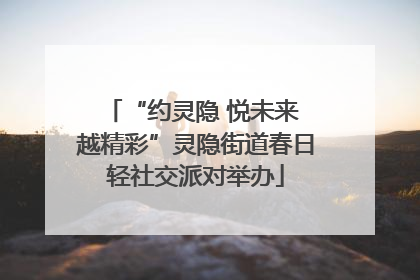 “约灵隐 悦未来 越精彩”灵隐街道春日轻社交派对举办