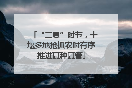 “三夏”时节，十堰多地抢抓农时有序推进夏种夏管