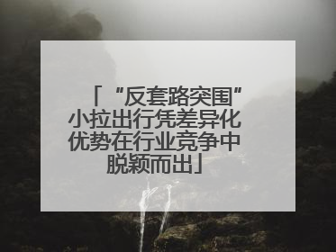 “反套路突围”小拉出行凭差异化优势在行业竞争中脱颖而出