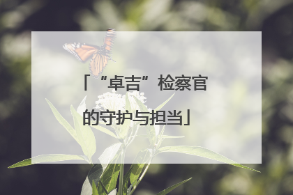 “卓吉”检察官的守护与担当