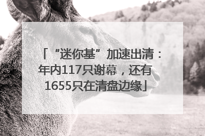 “迷你基”加速出清：年内117只谢幕，还有1655只在清盘边缘