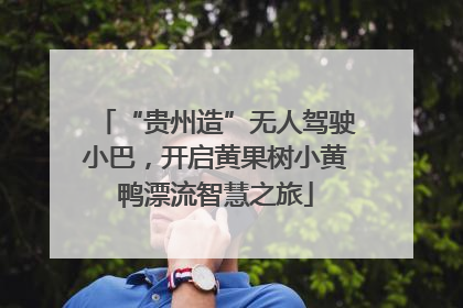“贵州造”无人驾驶小巴，开启黄果树小黄鸭漂流智慧之旅