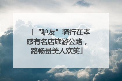 “驴友”骑行在孝感有名店旅游公路，路畅景美人欢笑