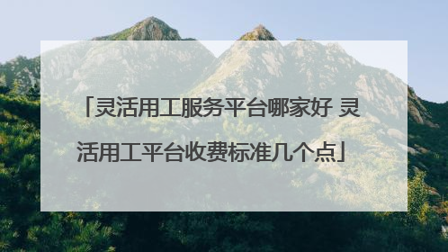 灵活用工服务平台哪家好 灵活用工平台收费标准几个点