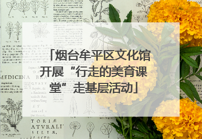 烟台牟平区文化馆开展“行走的美育课堂”走基层活动