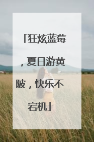 狂炫蓝莓，夏日游黄陂，快乐不宕机