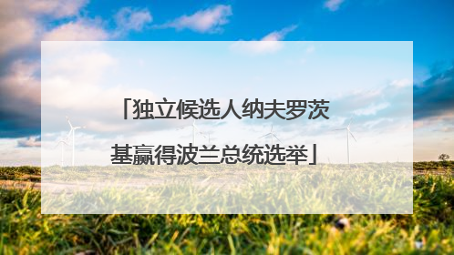 独立候选人纳夫罗茨基赢得波兰总统选举