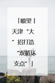 瞭望丨天津“大”招打造“双循环支点”