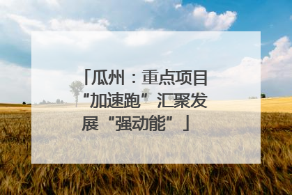 瓜州：重点项目“加速跑”汇聚发展“强动能”
