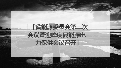 省能源委员会第二次会议暨迎峰度夏能源电力保供会议召开