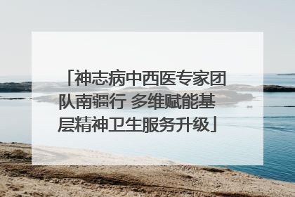神志病中西医专家团队南疆行 多维赋能基层精神卫生服务升级