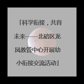 科学衔接，共育未来——北碚区龙凤教管中心开展幼小衔接交流活动