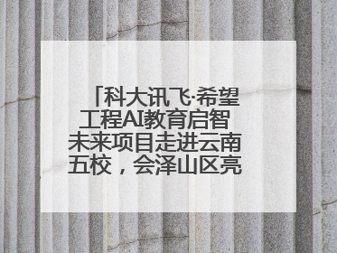 科大讯飞·希望工程AI教育启智未来项目走进云南五校，会泽山区亮起科技星火