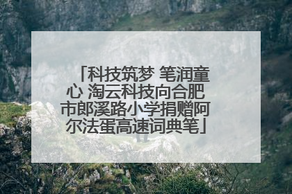 科技筑梦 笔润童心 淘云科技向合肥市郎溪路小学捐赠阿尔法蛋高速词典笔