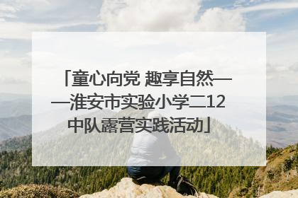 童心向党 趣享自然——淮安市实验小学二12中队露营实践活动