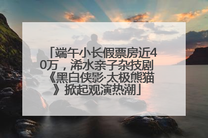 端午小长假票房近40万，浠水亲子杂技剧《黑白侠影·太极熊猫》掀起观演热潮