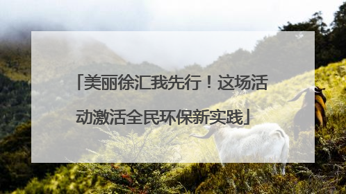 美丽徐汇我先行！这场活动激活全民环保新实践