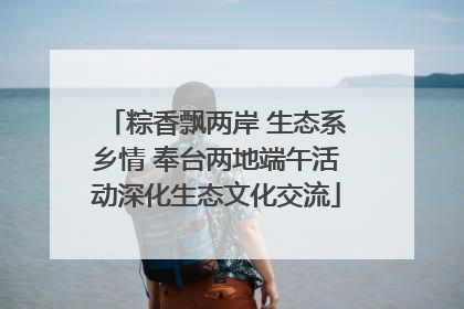 粽香飘两岸 生态系乡情 奉台两地端午活动深化生态文化交流