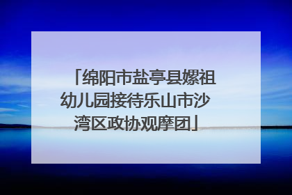 绵阳市盐亭县嫘祖幼儿园接待乐山市沙湾区政协观摩团