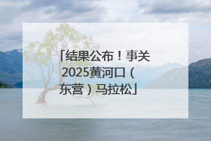 结果公布！事关2025黄河口（东营）马拉松