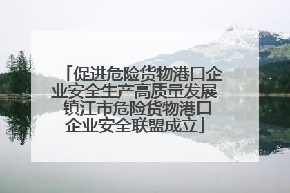 促进危险货物港口企业安全生产高质量发展 镇江市危险货物港口企业安全联盟成立