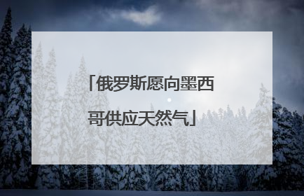 俄罗斯愿向墨西哥供应天然气