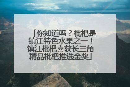 你知道吗？枇杷是镇江特色水果之一！镇江枇杷喜获长三角精品枇杷推选金奖