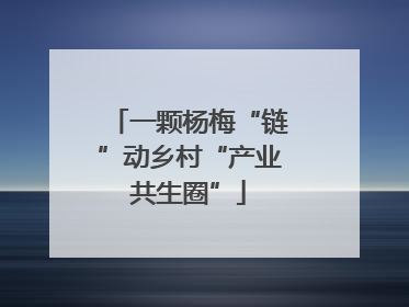 一颗杨梅“链”动乡村“产业共生圈”