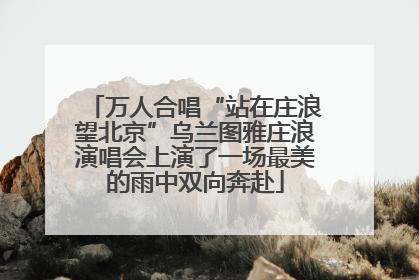 万人合唱“站在庄浪望北京”乌兰图雅庄浪演唱会上演了一场最美的雨中双向奔赴