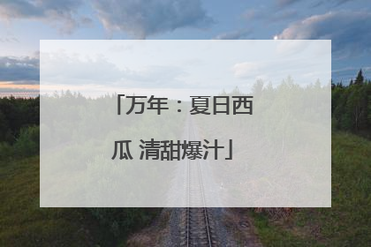 万年：夏日西瓜 清甜爆汁