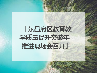 东昌府区教育教学质量提升突破年推进现场会召开
