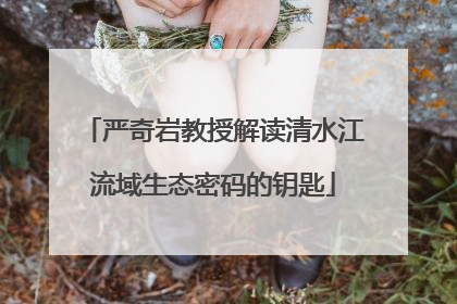 严奇岩教授解读清水江流域生态密码的钥匙