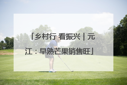 乡村行 看振兴｜元江：早熟芒果销售旺