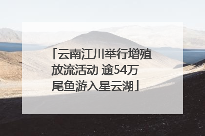 云南江川举行增殖放流活动 逾54万尾鱼游入星云湖