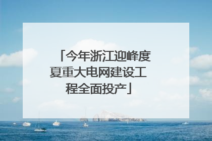 今年浙江迎峰度夏重大电网建设工程全面投产