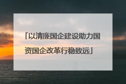 以清廉国企建设助力国资国企改革行稳致远
