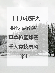 十九载薪火相传 湖南省直单位篮球赛千人竞技展风采