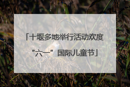 十堰多地举行活动欢度“六一”国际儿童节