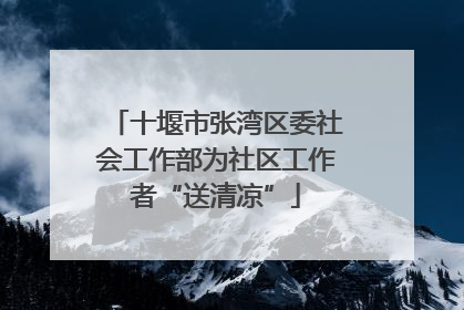十堰市张湾区委社会工作部为社区工作者“送清凉”