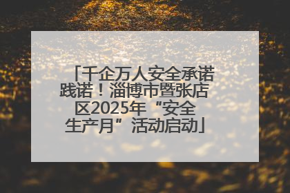 千企万人安全承诺践诺！淄博市暨张店区2025年“安全生产月”活动启动