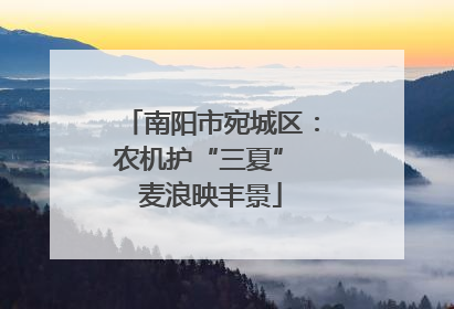南阳市宛城区：农机护“三夏” 麦浪映丰景