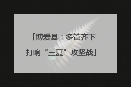 博爱县：多管齐下 打响“三夏”攻坚战