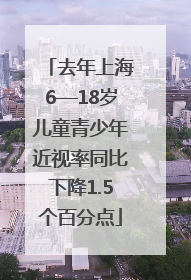 去年上海6—18岁儿童青少年近视率同比下降1.5个百分点