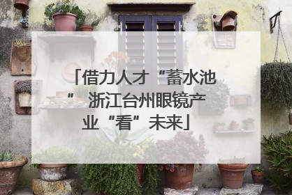 借力人才“蓄水池” 浙江台州眼镜产业“看”未来