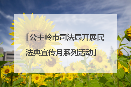 公主岭市司法局开展民法典宣传月系列活动