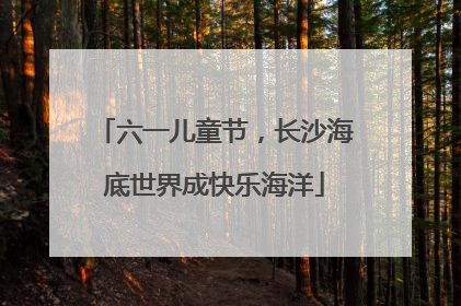 六一儿童节，长沙海底世界成快乐海洋