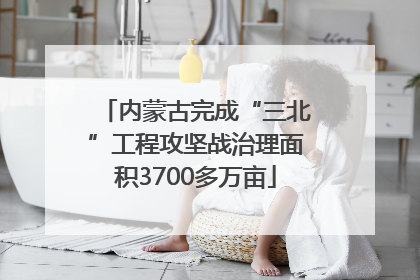 内蒙古完成“三北”工程攻坚战治理面积3700多万亩