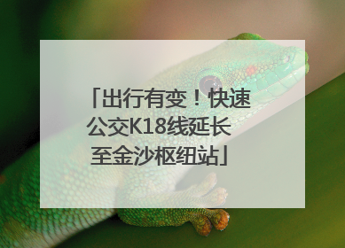 出行有变！快速公交K18线延长至金沙枢纽站