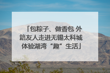 包粽子、做香包 外籍友人走进无锡太科城体验湖湾“趣”生活